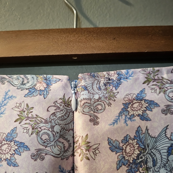 Sugar Thrillz Are We Human Dragon Print Mini Skirt Pink Lace Up Womens Sz M NWT - Picture 5 of 7